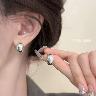 DREJEW Khuyên tai kim loại cao cấp hình giọt nước đơn giản thời trang