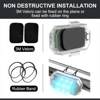 Đèn LED Nhấp Nháy Không Dây Chống Va Chạm Chống Thấm Nước Có Điều Khiển Từ Xa Cho Xe Đạp Xe Máy