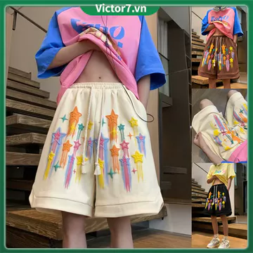 Quần Short Dáng Rộng In Họa Tiết Đơn Giản Hợp Thời Trang Cho Nam quần đùi thể thao nam quần baggy nam quần đùi thể thao quần unisex quần âu nam Quần Short Dáng Rộng Phong Cách Hip Hop Mỹ Thời 