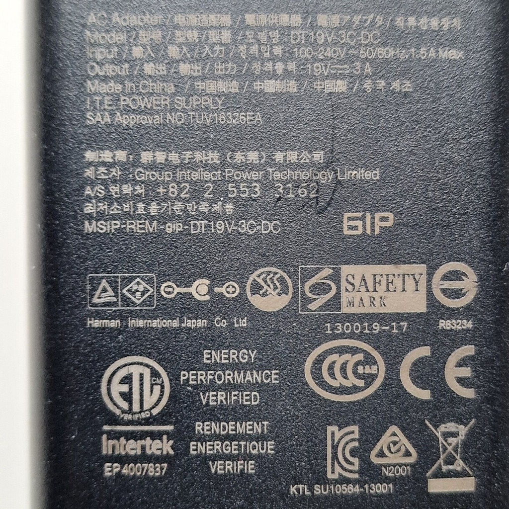 NDT19V-3C-DC 19V 3A 57W AC Adapter Nguồn Cho Harman Kardon Omni 10 Aura Nova JBL Xtreme Loa Không Dây NSA60ED-190300