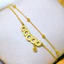 Lắc chân nữ bằng titan không gỉ mạ vàng 18k thiết kế 2 tầng phong cách cổ điển sang trọng