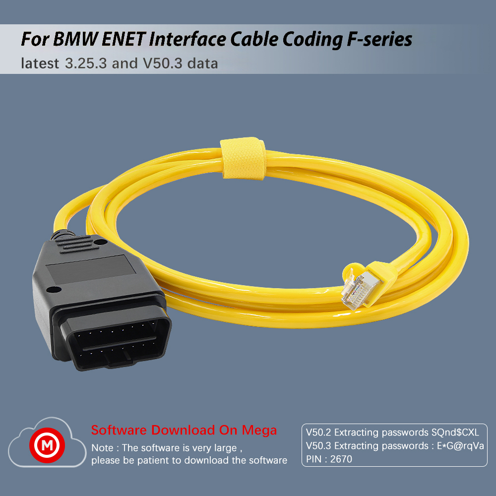 Dây Cáp ESYS ENET Cho Máy Quét Chẩn Đoán Lỗi Ô Tô BMW F Series OBD 2 OBD2