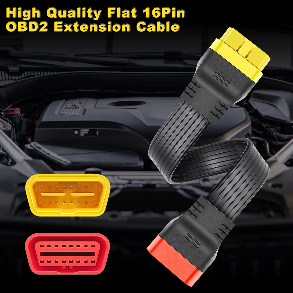 Cáp Mở RộNg 36cm OBDII 16 Pin Sang Ổ CắM OBD2 16Pin Cho ĐầU ĐọC Mã ELM327