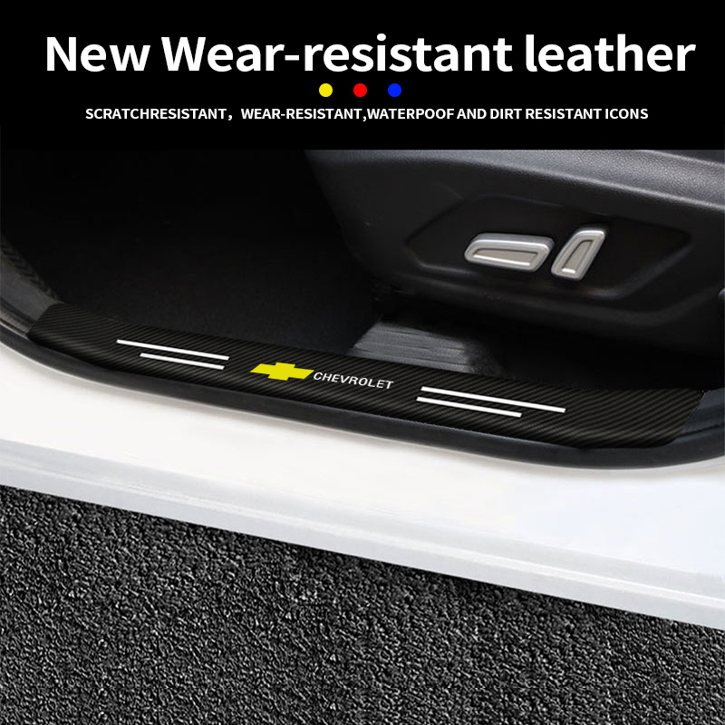 Set 4 Miếng Dán In Chữ Welcome Chống Trầy Cho Cửa Xe Hơi Chevrolet Captiva Colorado Cruze Spark Malibu Trax Aveo