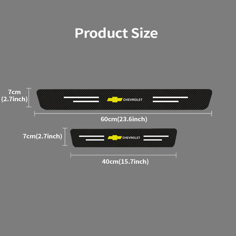 Set 4 Miếng Dán In Chữ Welcome Chống Trầy Cho Cửa Xe Hơi Chevrolet Captiva Colorado Cruze Spark Malibu Trax Aveo