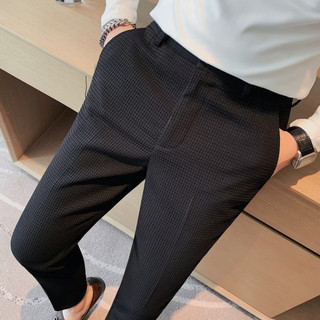 Quần Hàn Quốc cao cấp, dáng slim-fit, chất liệu micro-elastic, màu trơn, drape đẹp, thích hợp đi làm/dạo phố