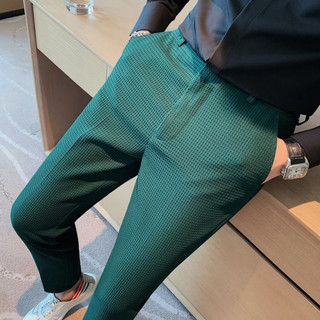 Quần Hàn Quốc cao cấp, dáng slim-fit, chất liệu micro-elastic, màu trơn, drape đẹp, thích hợp đi làm/dạo phố