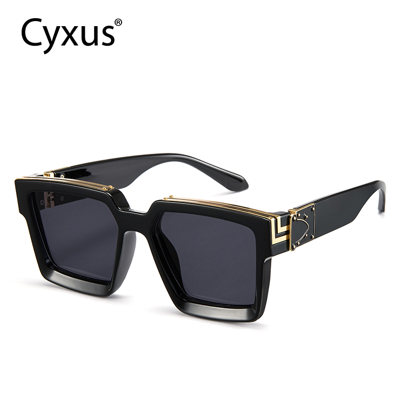 Cyxus Kính Râm Nam Nữ Gọng Vuông Rộng Nhẹ Chống UV400 Giữ Chắc Vận Động Dã Ngoại Biển 1085