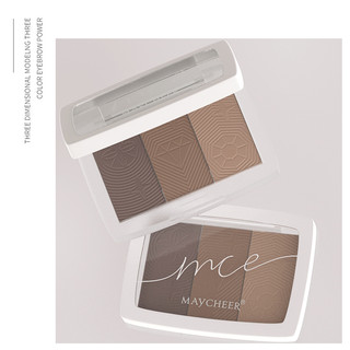 Bảng Phấn Trang Điểm Lông Mày 3 Màu Chống Thấm Nước Lâu Trôi MAYCHEER NO.3128
