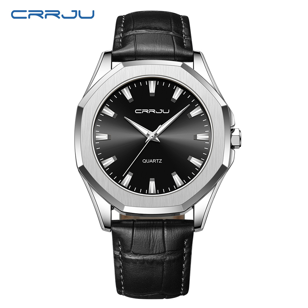 Đồng hồ quartz CRRJU 5015X chống thấm nước phong cách retro thời trang cho nam