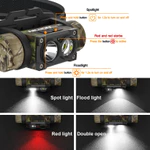 Đèn pha Nicron H25 / H35plus 1500lumens / 1600lumens Độ sáng cao Điều khiển công tắc đôi Đèn pha LED có thể sạc lại Đèn pin cho ngoài trời — ảnh 8