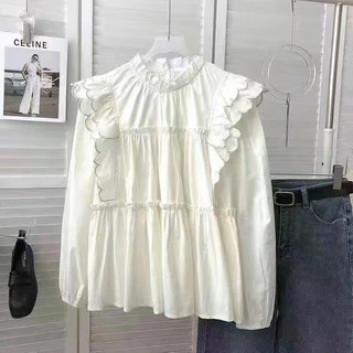Áo Sơ Mi Nữ Dài Tay Dáng Rộng Phong Cách Hàn Quốc Baju Baju Wanita Lengan Panjang Hàng Mới Có Sẵn