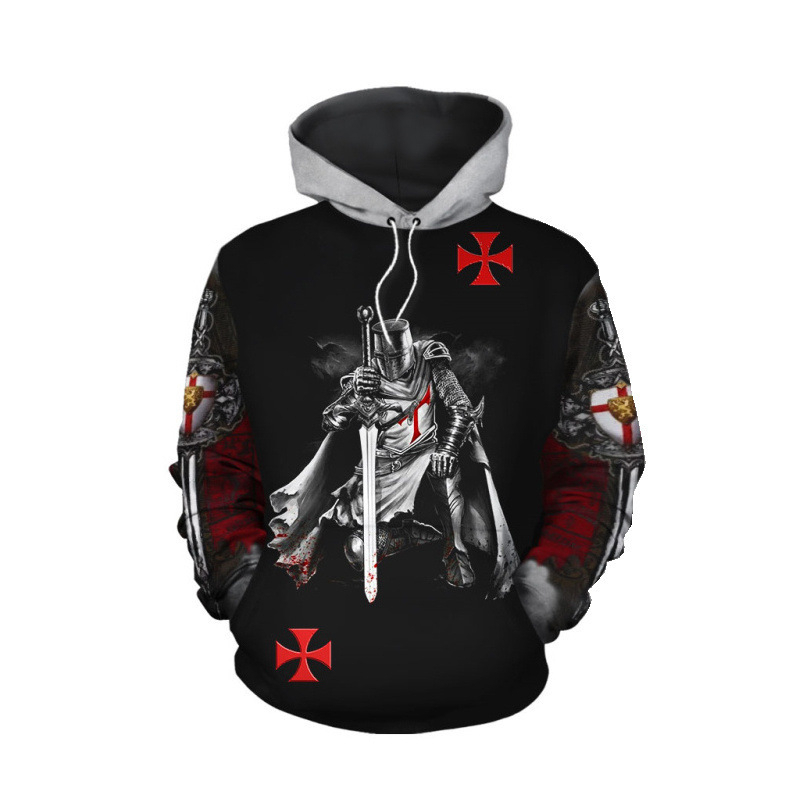 hoodie Knights Templar in kỹ thuật số, phù hợp unisex