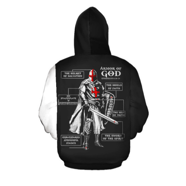 hoodie Knights Templar in kỹ thuật số, phù hợp unisex