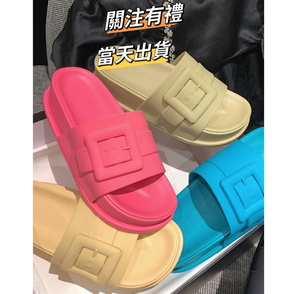 Đơn Giản Thời Trang Tăng Chiều Cao Giày Sandal Đế Dày Dép Nền Tảng Giày Bên Ngoài Dép xỏ ngón Khử Mùi Dép Chống Trơn Trượt Dép Dép Đi Biển
