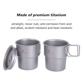 Cốc Uống Cà Phê Bằng Titan 250ml Ti3050D / Ti3051D Phong Cách Châu Âu