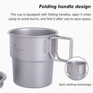 Cốc Uống Cà Phê Bằng Titan 250ml Ti3050D / Ti3051D Phong Cách Châu Âu