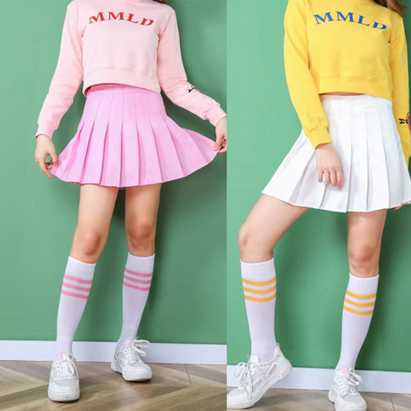 Vớ Thể Thao Unisex Cổ Cao Kẻ Sọc Ngang Thời Trang Nhiều Màu Tùy Chọn