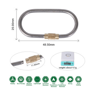 Móc Khóa Carabiner Bằng Titan Dùng Cắm Trại / Leo Núi