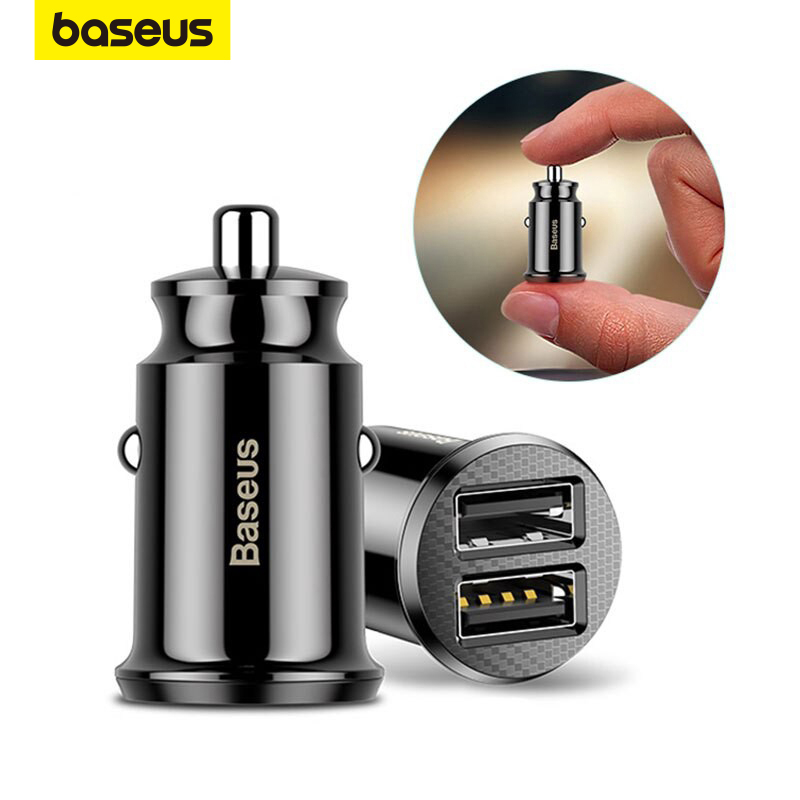 Tẩu sạc nhanh Baseus 3.1A 2 cổng USB dùng trong xe ô tô