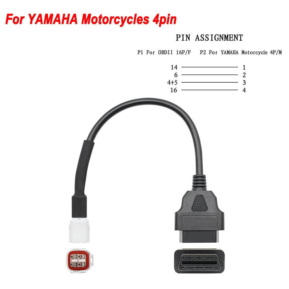 HONDA Dây Cáp Nối Dài Cổng 3pin 4pin 6pin k can Sang Cổng 16pin obd 2 obd2 Cho Xe Mô Tô yamaha & kawasaki