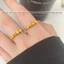 Nhẫn nữ làm bằng titan không gỉ mạ vàng 24k thiết kế mặt hình vuông phong cách thời trang cổ điển sang trọng