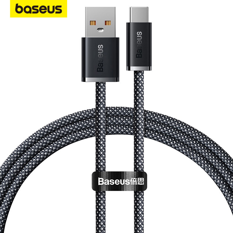 Dây cáp sạc nhanh Baseus 100W 6A USB Type C dành cho Samsung S22 S21 Ultra Xiaomi Mi 10