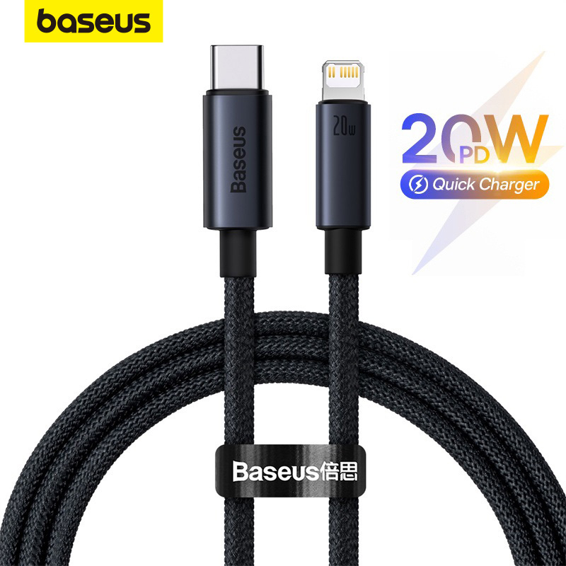 Cáp sạc Baseus PD 20W từ cổng USB C qua Lightning thích hợp cho iPhone 13 12 Pro X XS