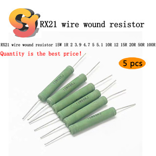 Set 5 Điện Trở Cuộn Dây RX21 15W 1R 2 3.9 4.7 5 5.1 10R 12 15R 20R 50R 100R Chuyên Dụng