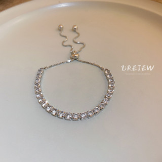 DREJEW Vòng Tay Đính Đá Zircon Cao Cấp Dễ Phối Đồ Phong Cách Hàn Quốc