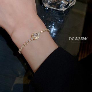 DREJEW VòNg Tay ĐíNh Đá Zircon HìNh VuôNg đơN GiảN Sang TrọNg Phong CáCh HàN QuốC DàNh Cho Nữ VòNg Tay Nữ