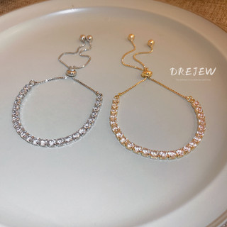 DREJEW Vòng Tay Đính Đá Zircon Cao Cấp Dễ Phối Đồ Phong Cách Hàn Quốc
