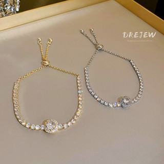 DREJEW VòNg Tay ĐíNh Đá Zircon HìNh VuôNg đơN GiảN Sang TrọNg Phong CáCh HàN QuốC DàNh Cho Nữ VòNg Tay Nữ