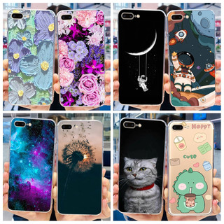 Ốp Điện Thoại Silicone Mềm Trong Suốt Chống Sốc In Hình Phi Hành Gia / Hoa Cho iPhone 7 8 Plus SE 2020