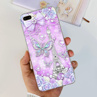 Ốp Điện Thoại Silicone Mềm Trong Suốt Chống Sốc In Hình Phi Hành Gia / Hoa Cho iPhone 7 8 Plus SE 2020