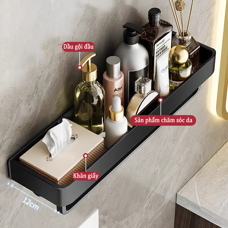 Ảnh MEIDOO Nhà vệ sinh phòng tắm kệ miễn phí đục lỗ bàn vệ sinh treo tường 2