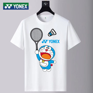 Áo sơ mi cầu lông mới Yonex 2025 "Doremon" in hình vui nhộn cho nam và nữ khô nhanh thoáng khí quần áo thể thao tập luyện cho trẻ em