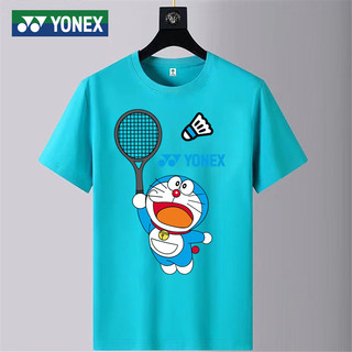 Áo sơ mi cầu lông mới Yonex 2025 "Doremon" in hình vui nhộn cho nam và nữ khô nhanh thoáng khí quần áo thể thao tập luyện cho trẻ em