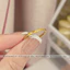 Nhẫn nữ bằng titan không gỉ mạ vàng 18k thiết kế hoạ tiết sóng nước phong cách nhẹ nhàng tinh tế
