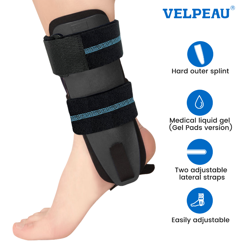 Ảnh Đai nẹp mắt cá chân VELPEAU hỗ trợ bó bột sau phẫu thuật bảo vệ chấn thương bong gân điều chỉnh được 1