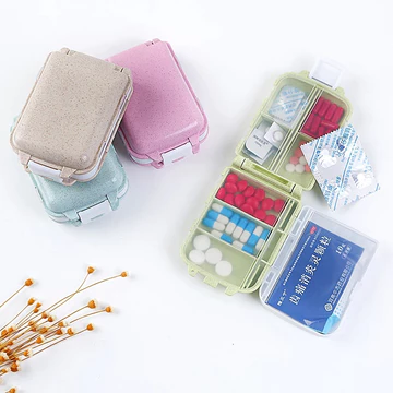 Hộp đựng thuốc lưu trữ máy tính bảng y tế 8 lưới / Hộp đựng thuốc loại ba lớp gấp / Hộp đựng thuốc Mini được phân loại nhỏ gọn và di động Hộp đựng thuốc / Hộp đựng thuốc du lịch 7 ngày
