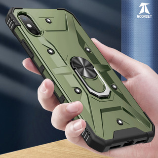 Ốp Điện Thoại Cứng Mỏng Chống Sốc Chống Rơi Kèm Móc Xỏ Ngón Cho iphone X Xs Max XR