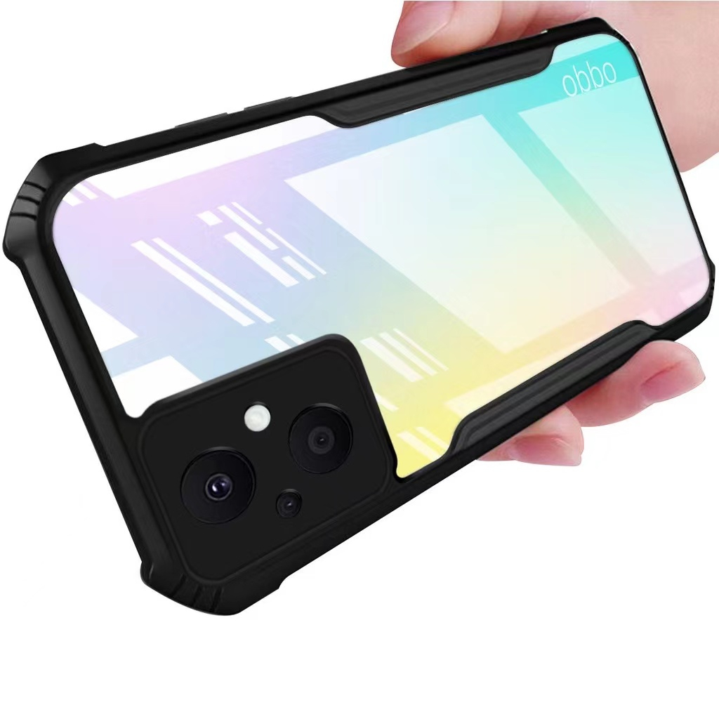 Ốp Điện Thoại Acrylic Trong Suốt Chống Sốc Cho OPPO Reno 9 8 7 Pro Plus 5G 8T 4G