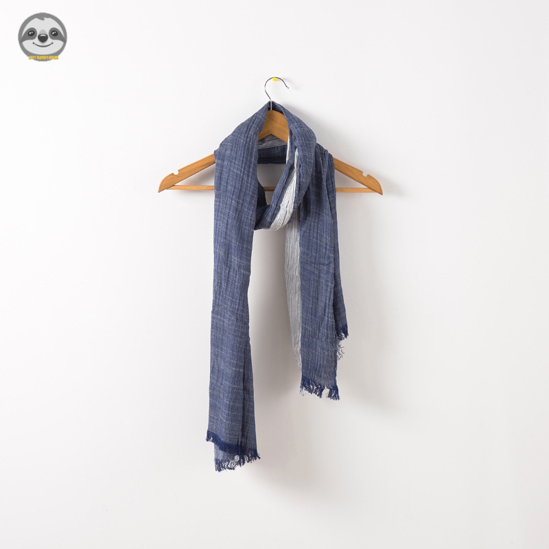 Phong Cách Nhật Bản Muji / Khăn Gạc Nhẹ / Gạc Hai Màu Đơn Giản / Khăn Ấm Cotton Nguyên Chất / Khăn Mùa Thu Đông