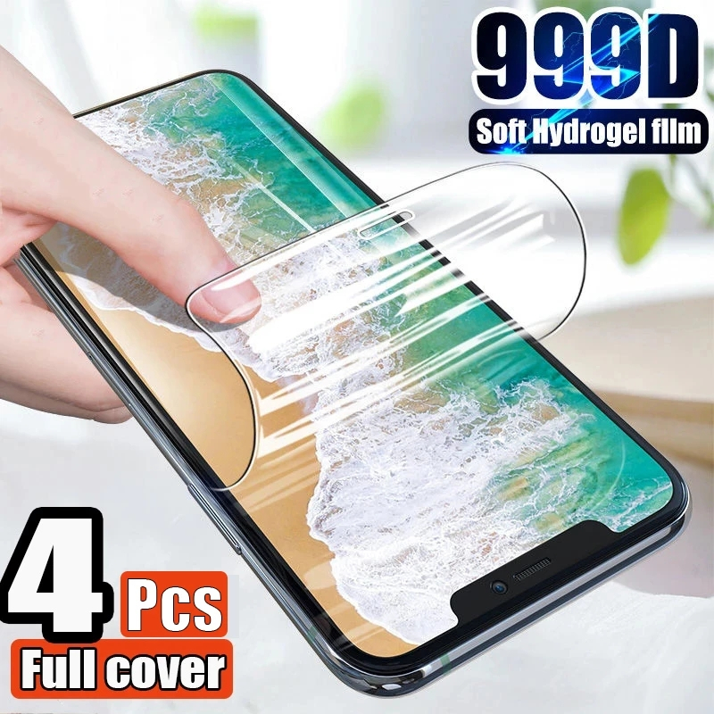 Set 4 Miếng Dán Hydrogel Mềm Bảo Vệ Màn Hình Điện Thoại Huawei P60 Art P50 P50e P30 P40 Pro Plus 1449