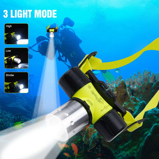 Đèn Pin XML T6 LED 3 Chế Độ Chống Thấm Nước Chuyên Dụng Cho Thợ Lặn