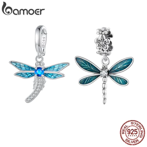 BAMOER Mặt Dây Chuyền Bạc 925 Hình Chuồn Chuồn 4.5Mm Bsc521 Thời Trang