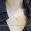 Vòng cổ titan nữ không gỉ mạ vàng 18k mặt hình nơ xinh xắn phong cách thời trang trẻ trung ngọt ngào mẫu mới 2023