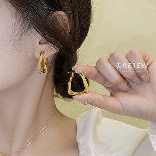 DREJEW Khuyên tai mạ hình chữ U thời trang dành cho nữ