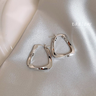DREJEW Khuyên tai mạ hình chữ U thời trang dành cho nữ